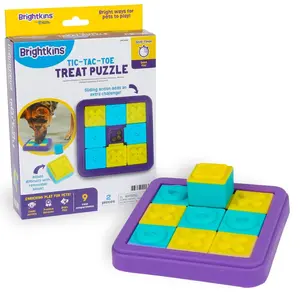 Brightkins Tic-Tac-Toe Interactive Treat Puzzle Board Dog Toy