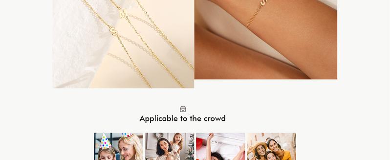 Turandoss Initial Bracelets for Women — Dainty Letter Jewelry, Perfect Gifts and Everyday Wear