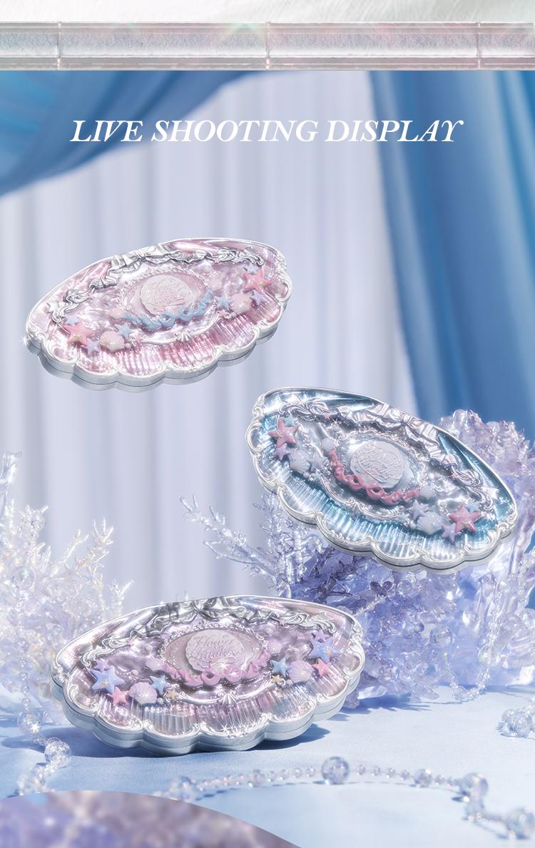 Flower Knows Shell's Jewel Collection 6-Color Makeup Palette - Cosmetic, Shimer, Matte, Longlasting, High Pigment