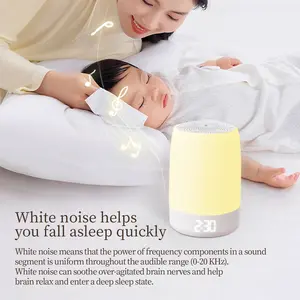 SummerWins Upgraded Sleep Sound Machine with 32 Nature Sounds,more Colors Breathing Night Light Bluetooth Speaker, APP Control Timer 12H Playtime for Insomnia Relief,Bluetooth Speaker APP Remote Timer, Portable Sleep Aid Therapy for Baby Kids Adult