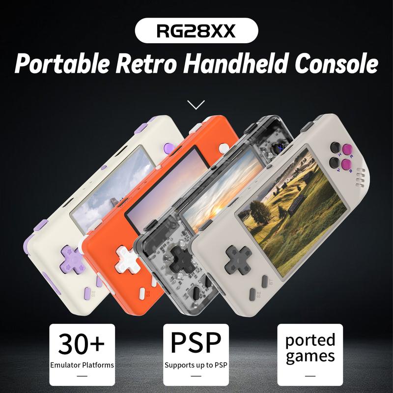 ANBERNIC RG28XX Handheld Game Console 2.83 inch 640*480 IPS Screen Linux System 3100mAh Video Retro Player Support 2.4G Wireless/Wired Controller Supports Music Video Player Small and Convenient Game Console