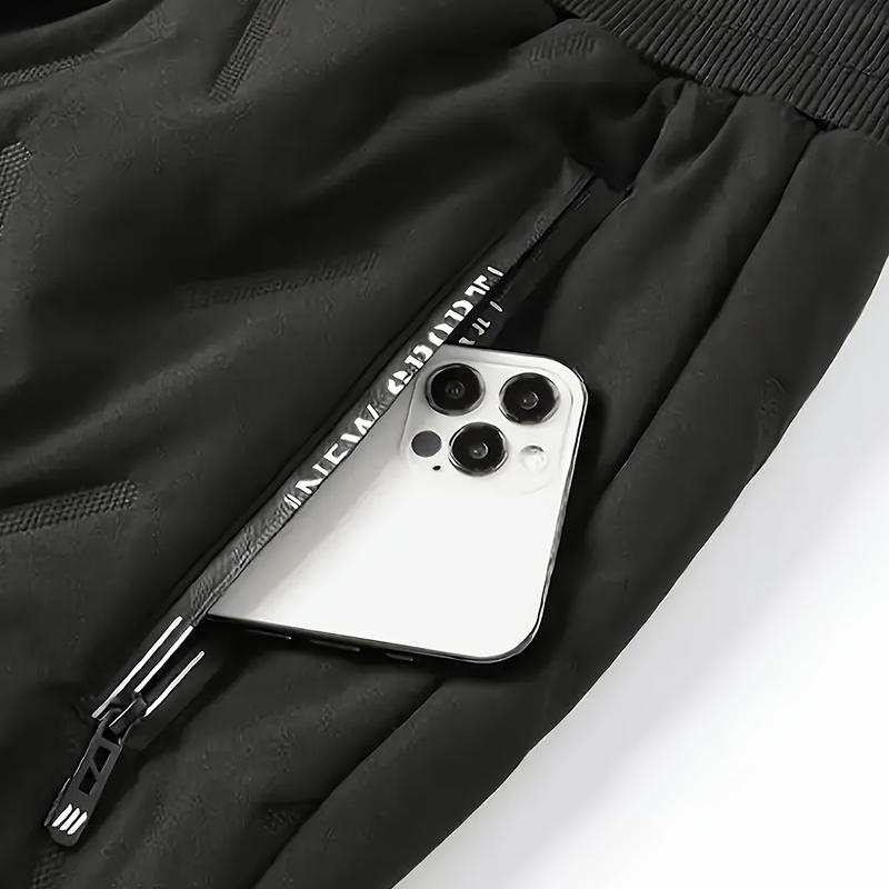 Men's Winter Warm Pants - Thick Sweatpants for Cold Weather with Drawstring Waistband, Non-Stretch Fabric, Suitable for Workouts, Running, and Everyday Wear - Straight-Leg Style with Pockets on Both Sides - Versatile Autumn and Winter Pants for Men