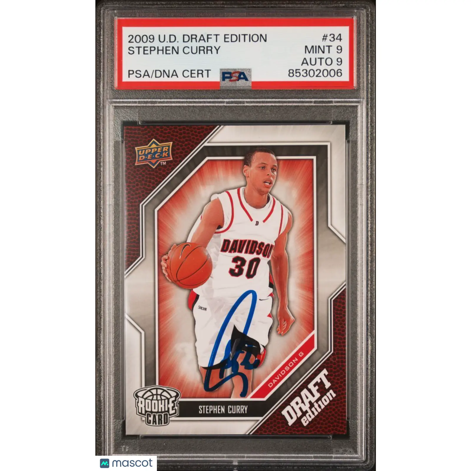 Curry Stephen PSA 0 1 Card ROOKIE 2009-10 Rookie Graded Panini 