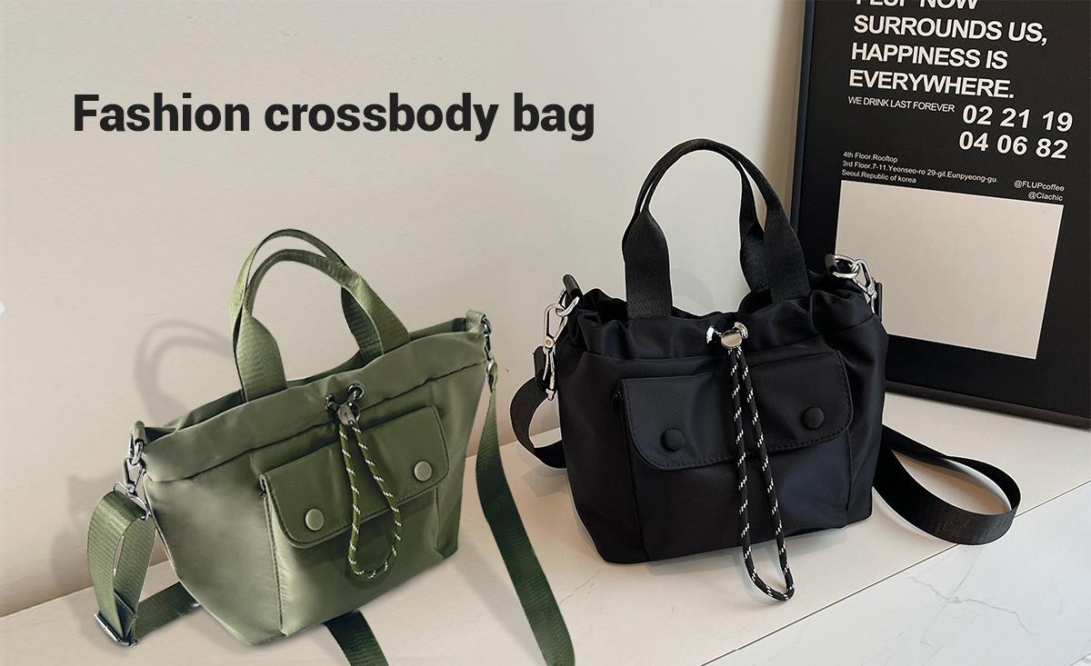Stylish Functional Ultra Light CrossbodyBag with Multiple Pockets Adjustable Straps Durable Nylon Design for Everyday Use No Warranty