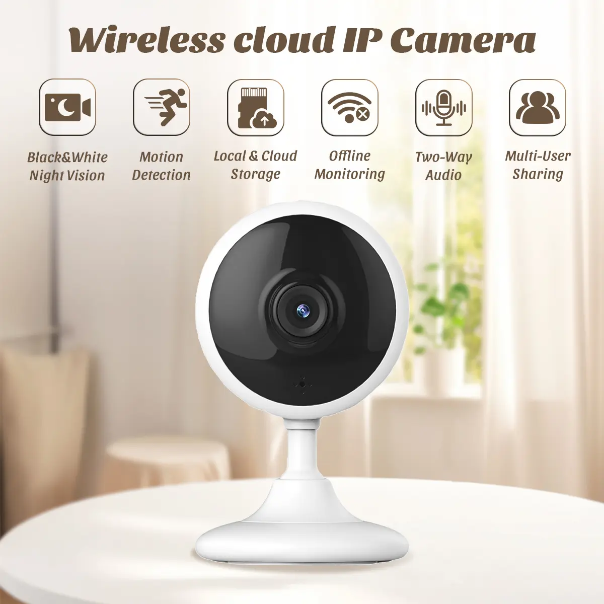 [Flycloud 702] cameras for home Flycloud 1296P/3MP wireless cloud lP Camera WiFi Camera,  Advanced Night Vision, TF/ Cloud Storage Safety Cable summerwins