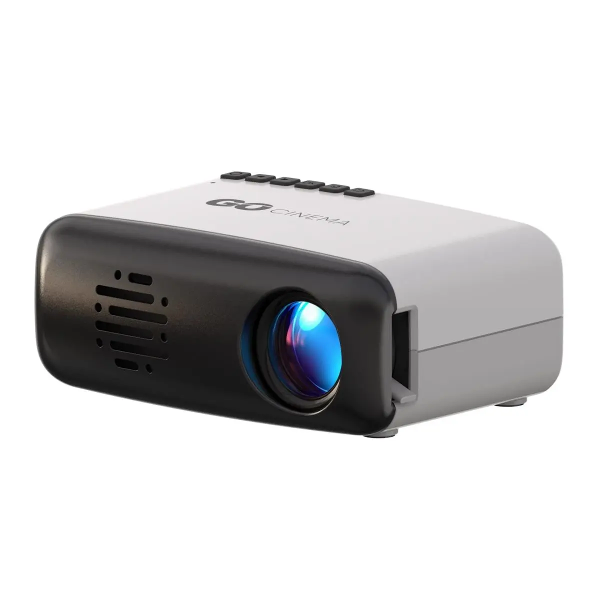 Tzumi Go LED Home Cinema Projector - Full HD 1080p, High-Quality Lens, Lens Cover, Wireless Connectivity, Remote Control, 30000 Hours Lamp Life, 60 in. Display, Dynamic Image & Audio, User Manual, Portable Gadgets, for Indoor/Outdoor Home Movie Nights