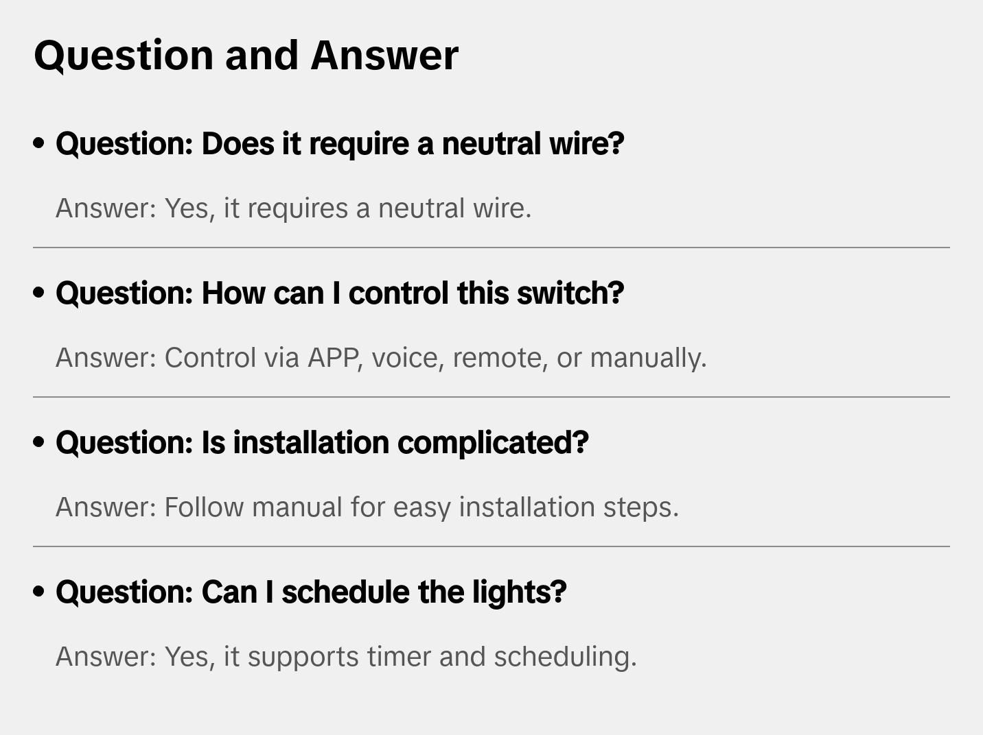 Smart Light Switch with Remote Neutral Required (US Version)