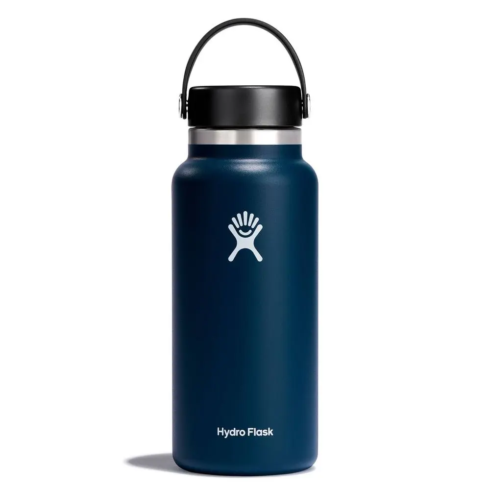 Hydro Flask Wide Mouth Insulated Stainless Steel Beverage Bottle - Portable, Silicone Components, Lid, Plastic-Free Tumbler, Insulation, Reusable