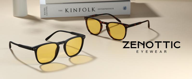 ZENOTTIC 2-Pack Night Vision Glasses Anti-Glare Polarized Yellow Lenses for Safer Night Driving Unisex Vintage Tortoise and Black Frame Classic Square Frames High Quality Sunglasses ZENOTTIC 2-Pack Night Vision Glasses Anti-Glare Polarized Yellow Lenses for Safer Night Driving Unisex Vintage Tortoise and Black Frame Classic Square Frames High Quality Sunglasses