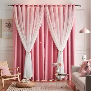 Loyala Blackout Curtains Set of 2 – Pink 52x108