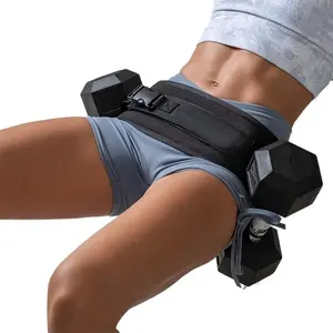 Hip Thrust Adjustable Resistance Weight Belt for Home Workouts, Kettlebell Training & Butt Shaping with Extra Cushioning and Adjustable Resistance