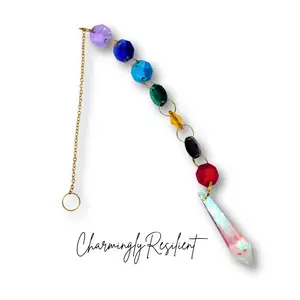 Chakra Inspired Crystal Suncatcher  Rainbow Light Catcher | Handmade by CharminglyResilient