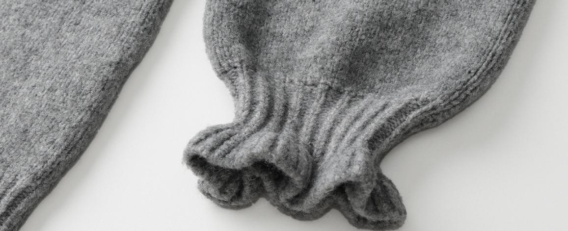 MEROKEETY Women's Fall 2025 Chunky Cardigan Sweaters Trendy Ruffle Button Down Long Sleeve Casual Knit Coat Winter Clothes