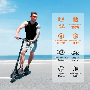 Long Range Electric Scooter, 28MPH/18MPH, 800W/500W/350W Peak Motor, 37 Miles/25Miles/21Miles Max Range Electric Scooter Adults,  Lightweight Foldable E-Scooter