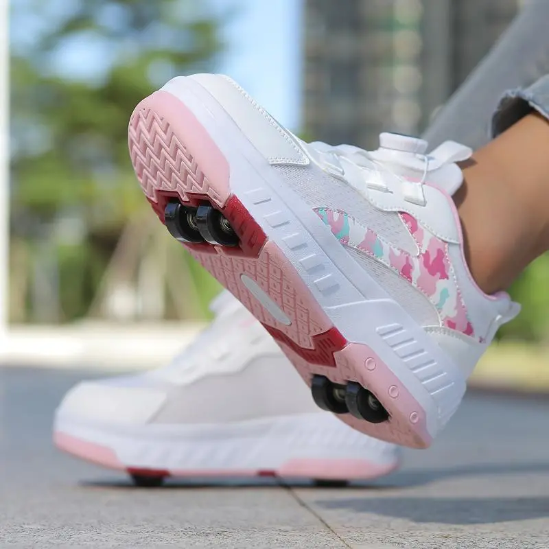 Hot Casual Cool Low Top Roller Skateboard Shoes For Boys, Breathable Lightweight Anti Slip Roller Skate Shoes For Indoor Outdoor, Spring And Autumn Hot Casual Cool Low Top Roller Skateboard Shoes For Boys, Breathable Lightweight Anti Slip Roller Skate Shoes For Indoor Outdoor, Spring And Autumn