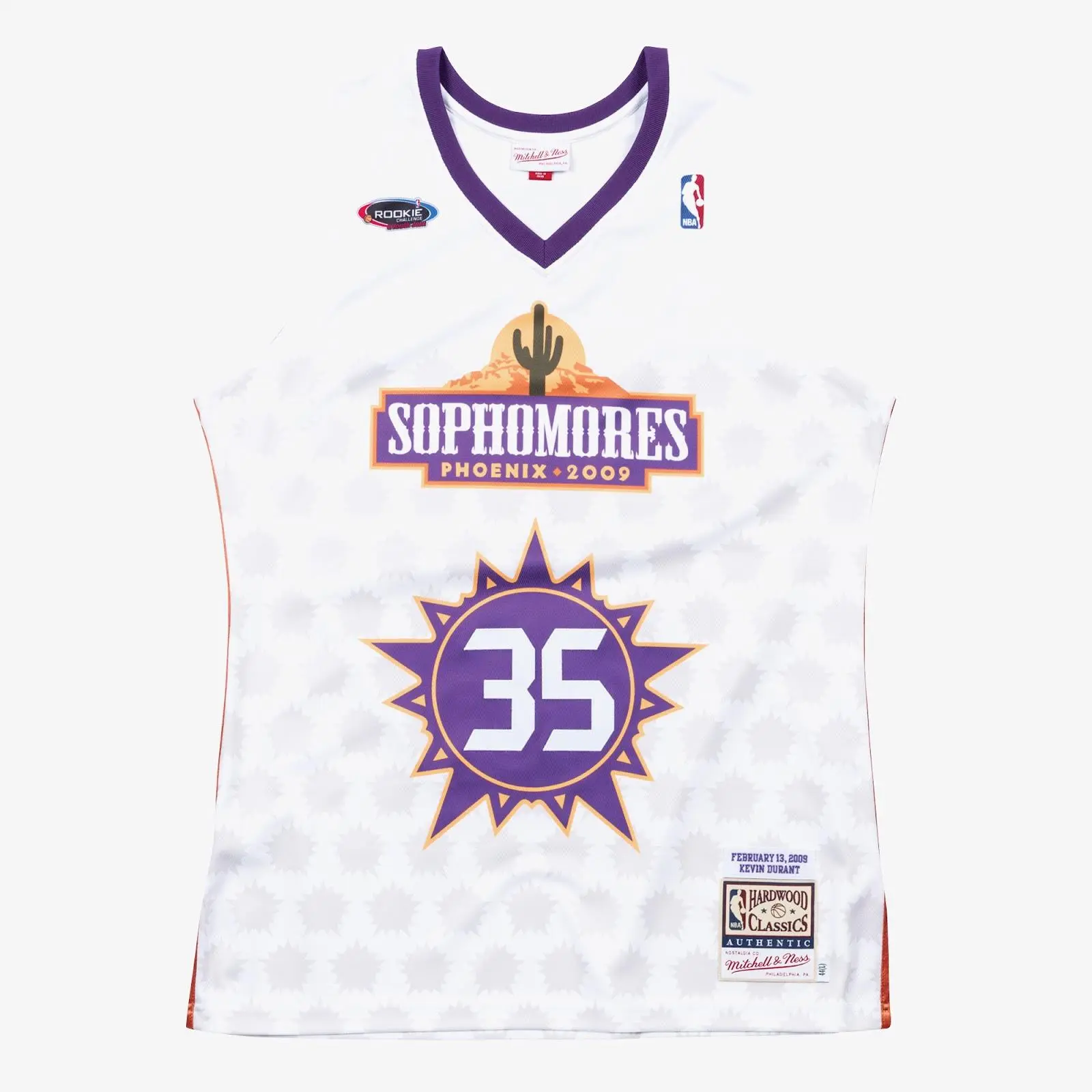 Mitchell & Ness Oklahoma City Thunder Kevin Durant White 2009 Rookie Challenge Sophomore Authentic Jersey, Cotton, Regular Fit Professional Sports Clothing