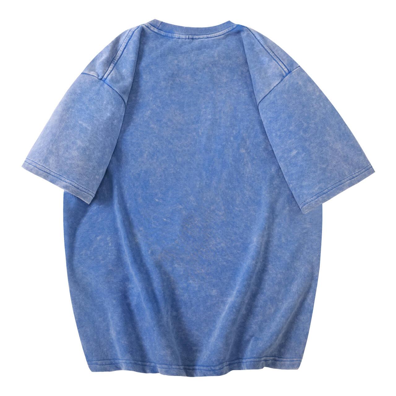 Men’s Retro Street Style Lightweight Cotton Short-Sleeve T-Shirt - Palm Tree Print, Washed Distressed Design, Good Graphic Tees - Suitable for Casual Wear, Sports - Ideal Summer Gifts for Him, Tops, Shortsleeve