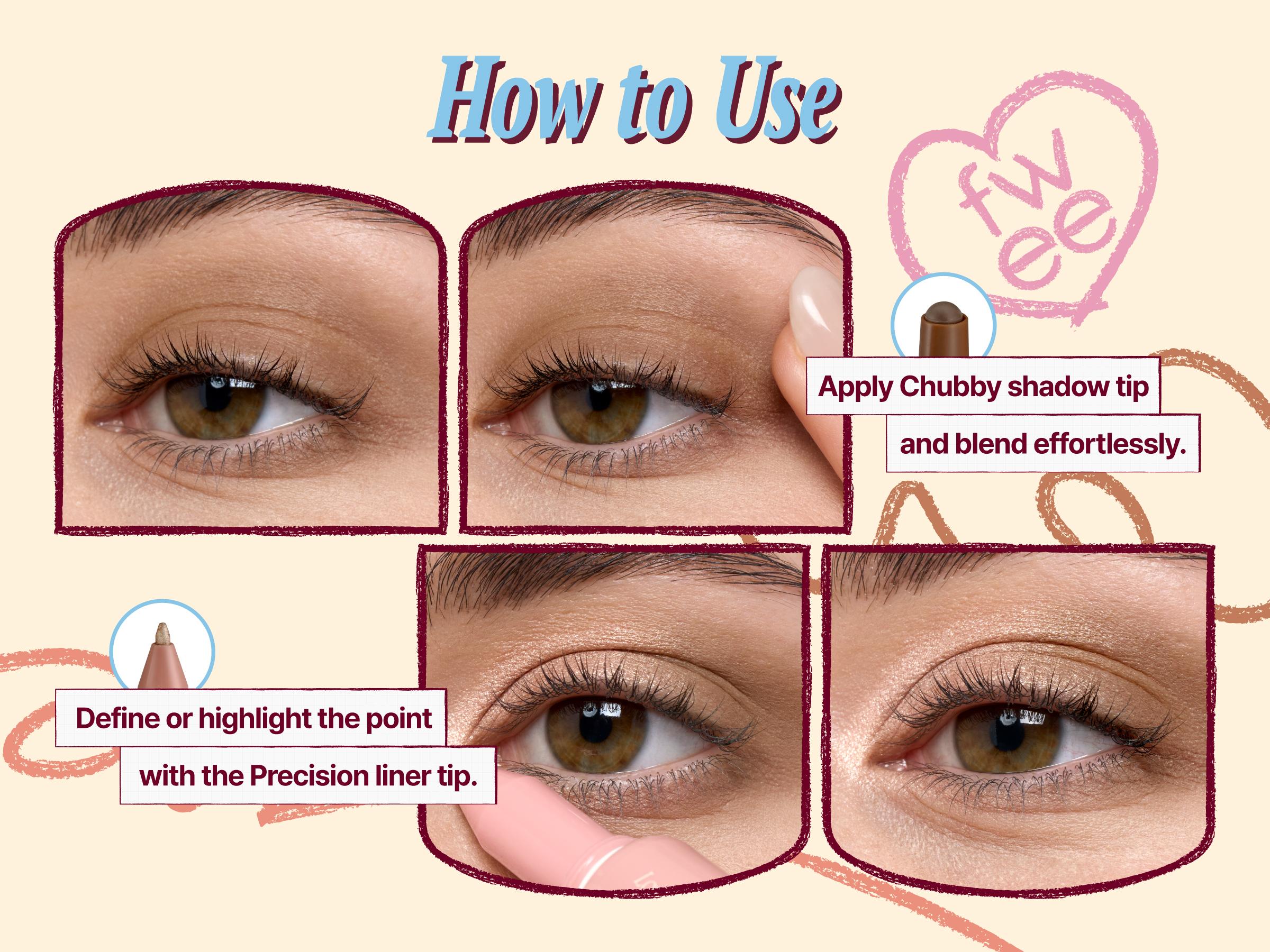 fwee Long-Lasting Dual Coloring Stick Eye Shadow, DeepFocus | Multi-Use Eye Makeup | All-in-one dual shadow | Powdery finish, Matte shadow, Shimmer | 1.2g