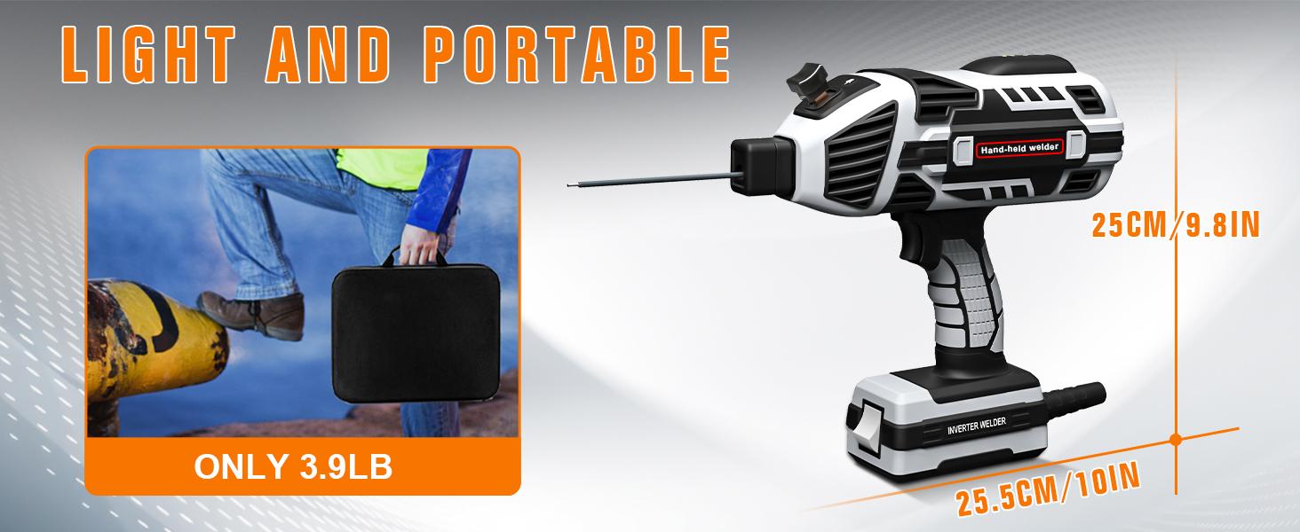 Portable Electric Welding Machine,110V Portable Welder Handheld with IGBT Inverter 5 Variable Current Adjustment,Portable ARC Welder Gun, Fits for 3/32" Wire Rods Gift for Thanksgiving,Christmas,New Year
