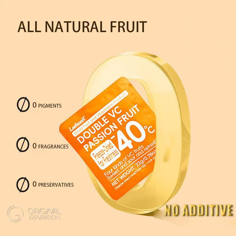 Live Special BOGO Quadruple VC Passion Fruit Cocktail Tea 2 Cartons (1carton 154g 22g×7packs)×2 Caffeine Free Lemon Kumquat Tea With Freeze Dried Lemon Passion Fruit And Kumquat