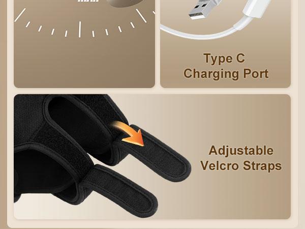 Nekteck Cordless Knee Massager with Heat & Red Light Therapy, 3 Heating Levels & 3 Vibration Modes, Electric for Knee Pain Relief & Women's Gift