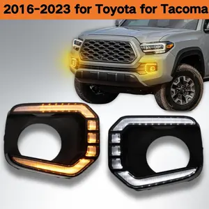 2016-2023 for Toyota Tacoma Front Bumper Light Cover   2 Pieces Car Accessories Truck