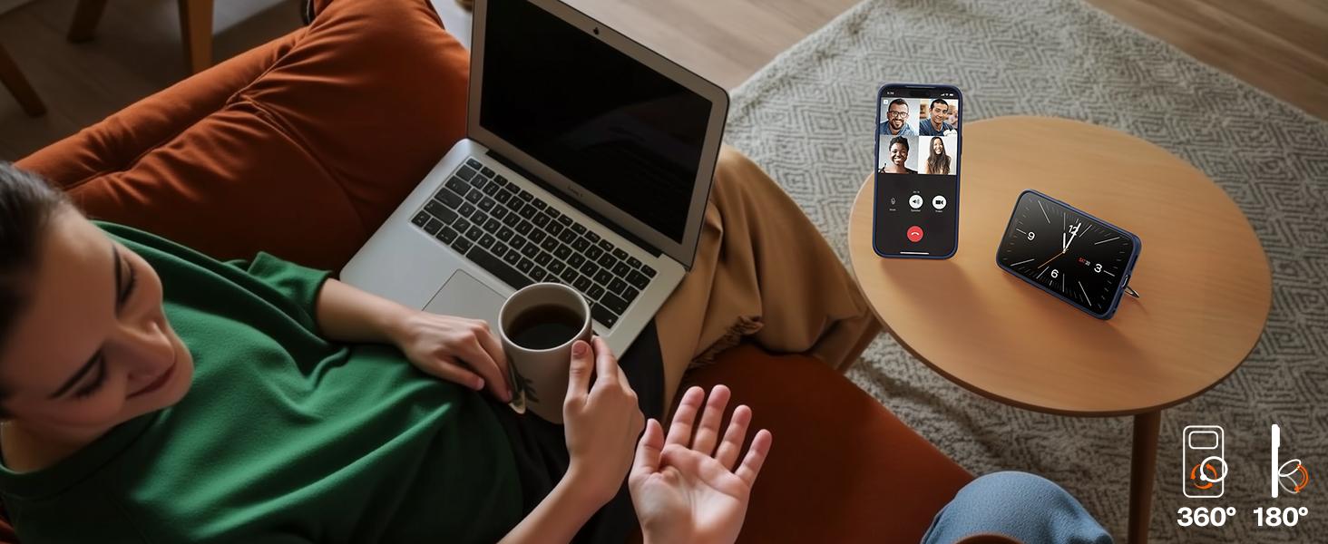 TORRAS OStand Q3 Spin Magnetic Stand Case for iPhone 17 Pro Max with 360° Rotatable Kickstand 4X Military-Grade Protection Protection & MagSafe Compatible