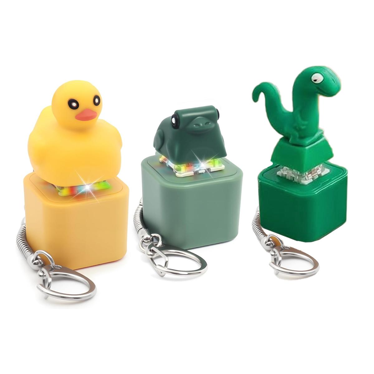 Quacking Duck Croaking Frog Lizard Sounding Keyboard Fidget Toys for Adults Clicker Keychain with Sound LED Light and Charging Port for Stress Relief Anxiety Quacking Duck Croaking Frog Lizard Sounding Keyboard Fidget Toys for Adults Clicker Keychain with Sound LED Light and Charging Port for Stress Relief Anxiety