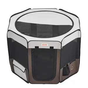 Spring new arrivals Foldable Pet Playpen, 36 inch Portable Dog Playpen, Crate Kennel for Puppy, Dog, Cat, Premium Waterproof 600D Oxford Cloth, Removable Zipper, for Indoor Outdoor Travel Camping Use (Octagon, M)