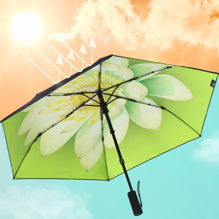 Automatic Foldable Umbrella for Outdoor Use, Reinforced, Single-Hand Opening，Windproof & Lightweight，Cute Auto Open Umbrella，UV Blocking Travel Umbrella，UPF 50+ Sun Protection，Sunproof for Summer