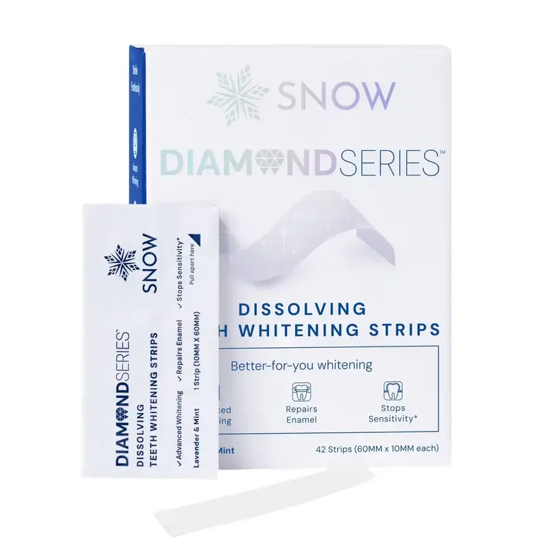 SNOW Diamond Teeth Whitening Strips | Gentle & Enamel Safe White Strips for Teeth Whitening | at Home Dental Hygiene & Tooth Care for a White Smile Oral