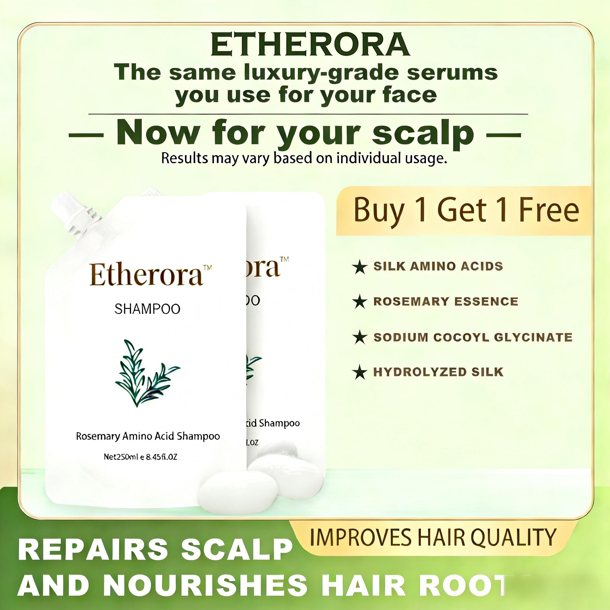 「BUY 1 GET 1 FREE!」 Rosemary Amino Acid Shampoo 250ml - Oil Control & Scalp Refresh, Nourish Black Hair & Volumizing  falling Haircare