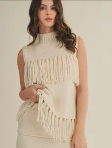 Alex Fringe Sleeves Sweater