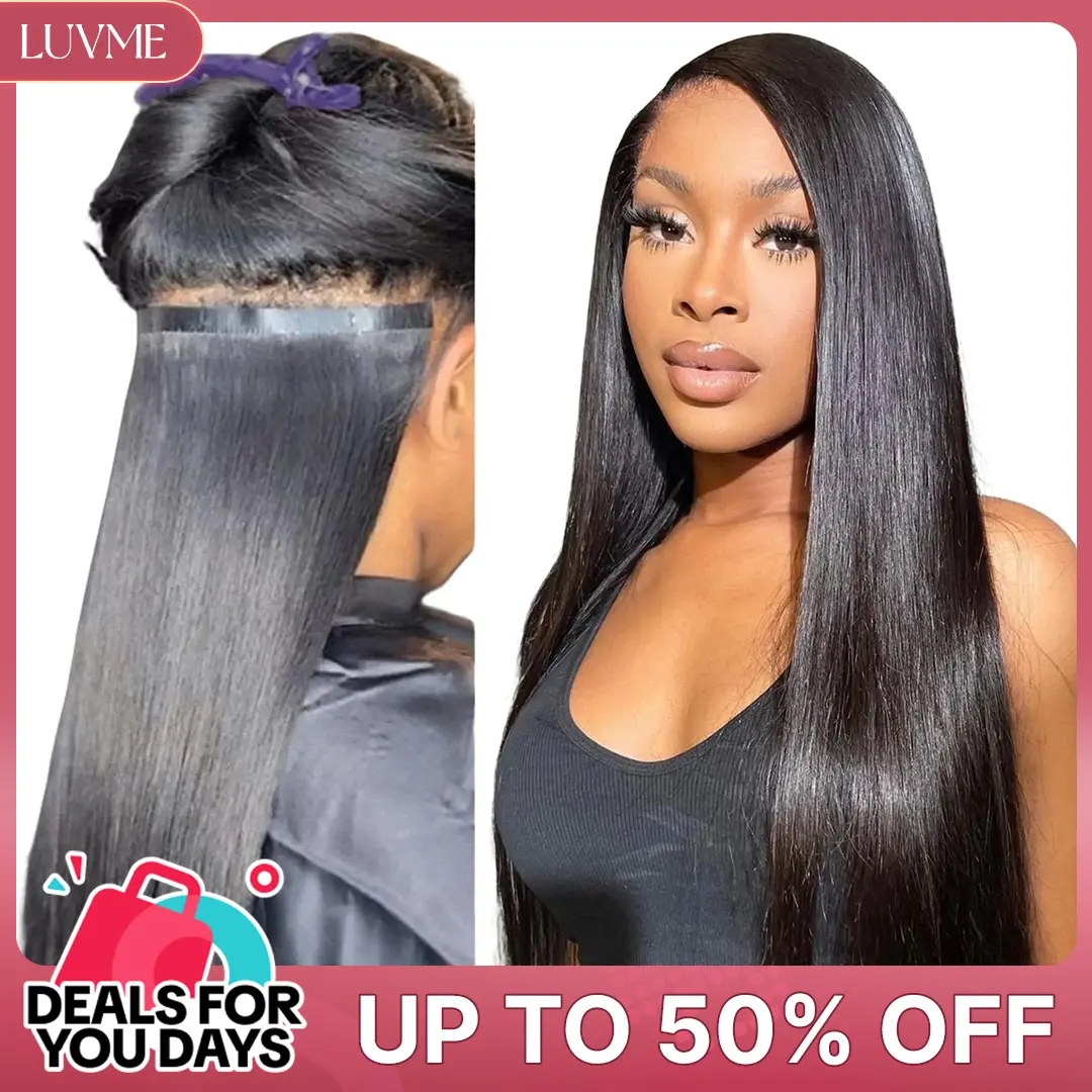 LUVME Clip-Ins 100% Virgin Human Hair Seamless & Invisible Edge Straight/Body Wave/Kinky Curly/Yaki Straight/Messy Curl/Burmese Curl #DealsForYouDays