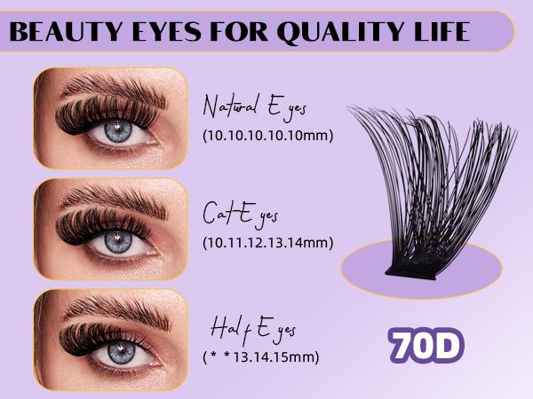 B&Q 70D&90D Kit l 280pcs 10-18MIX Lightweight Mega Volume Lashes,D-Curl,Lash Bond & Seal for DIY Eyelash Extension,Waterproof Makeup Comestic