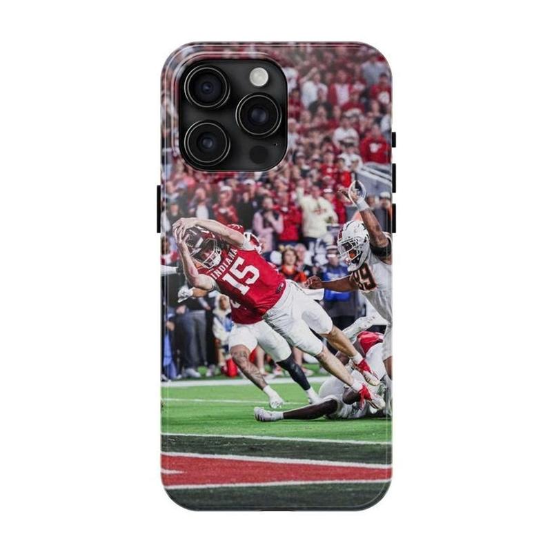 In.dia.na Hoo.siers 2026 CFP National Champions iPhone Case Compatible with iPhone X, 11, 12, 13, 14, 15, 16, 17 Series & Galaxy Series