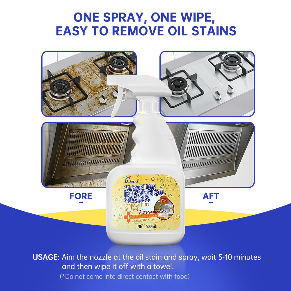 Liapu Power Dissolve Multi-Purpose Cleaner – Effortless Spray for Kitchen Grease, Oven Grime, Stove Tops, Range Hoods & Home Surfaces
