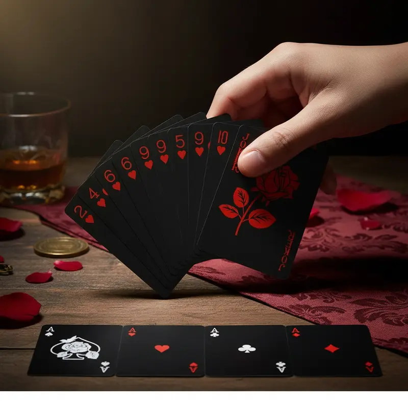 Playing Cards, Waterproof Deck with Unique Pattern & Flower Backing, PVC Poker Cards for Party, Game, and Magic