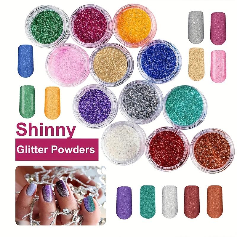 Nail Kit Set Professional Acrylic With Everything, 12 Glitter Acrylic Powder Kit Nail Art Tips Nail Art Decoration, DIY Nail Art Tool Nail Supplies acrylic nails kit Acrylic Nail Kit For Beginners (Professional)