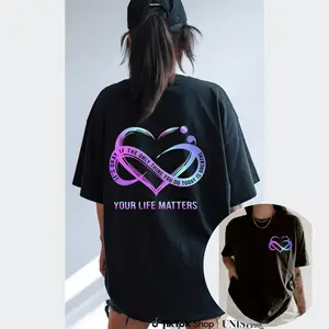 Suicide Prevention Mental Health Tee – Encouraging Words: Just Breathe Shirt