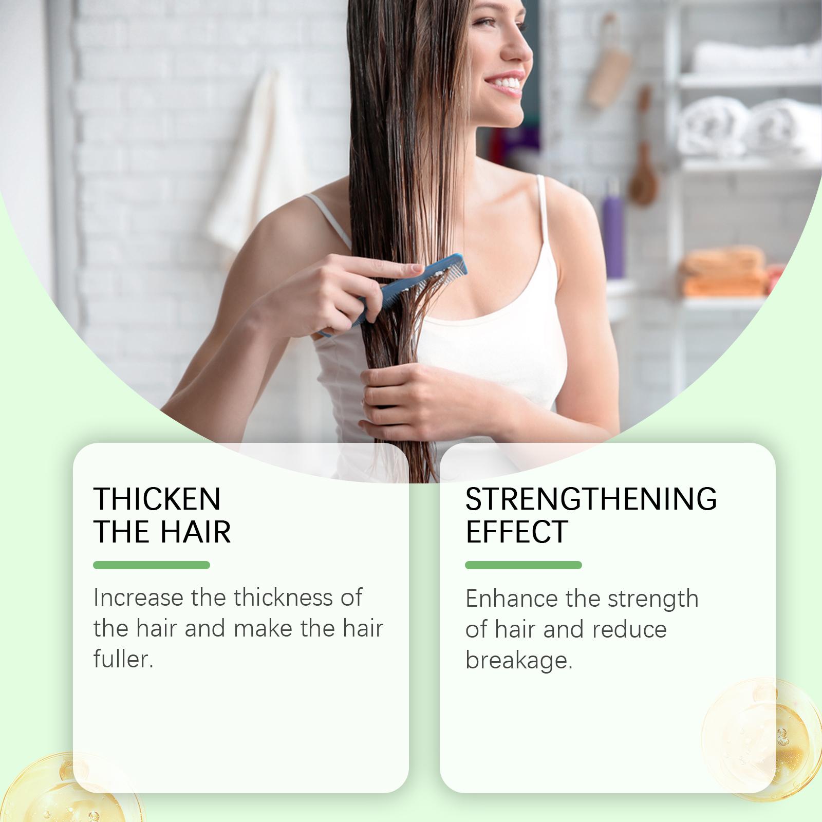 Hoegoa Rosemary Thickening Shampoo, Plant-Based Oil Control Nourishing Moisturizing Repair Fluffy Refreshing Shampoo