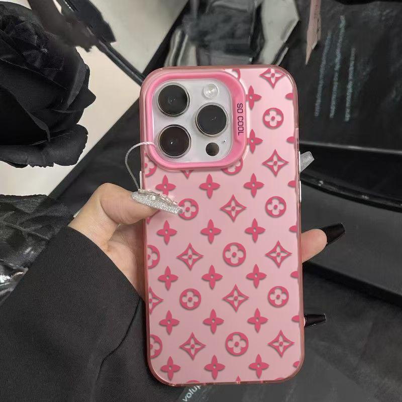 Classic Floral Patterns TPU Laser Craft Phone Case for iPhone 17 16 15 14 13 12 11 Anti-Drop Protective Cover