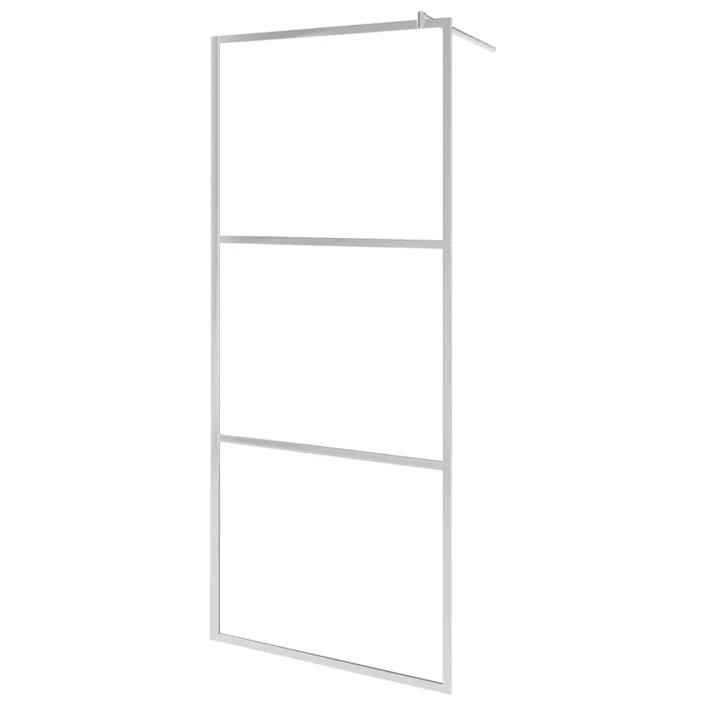 vidaXL Walk-in Shower Enclosure, Bathroom Wall Panel with Adjustable Supporting Bar, Shower Screen, Shower Wall, ESG Glass with Whole Frosted 146648