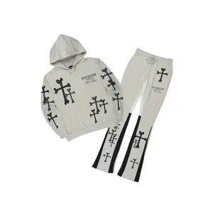 Olivier Concrete/Black Hoodie/Stacked Flare Track Set