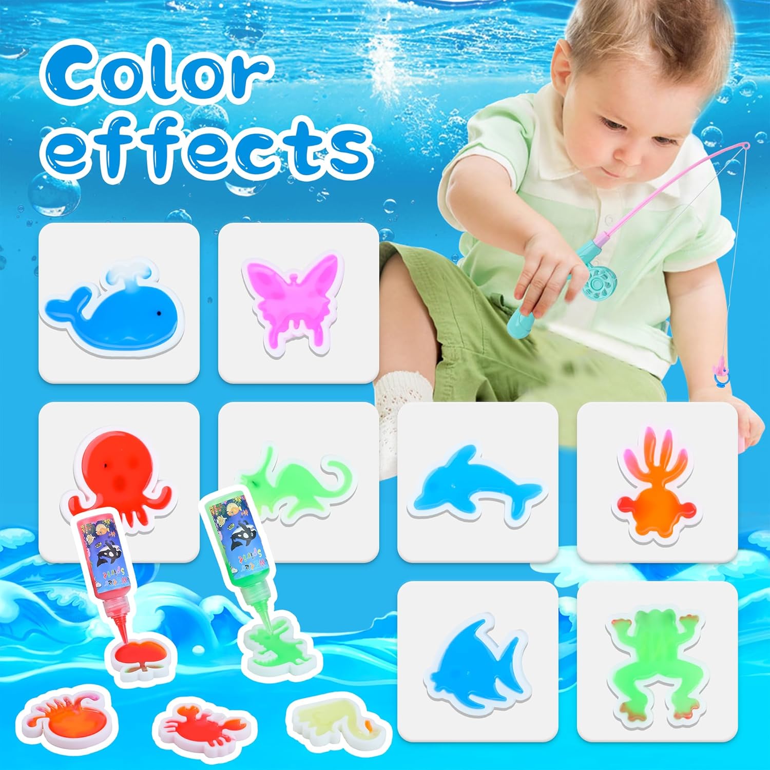 Magic Water Elf Toy Kit–Includes 24 Bottles of Gel and 20 Molds, Sensory Toy with Magical Gel Water Pets, Fun DIY Craft Kit, Party Favor, Birthday and Christmas Gift for Children Ages 3 and Up