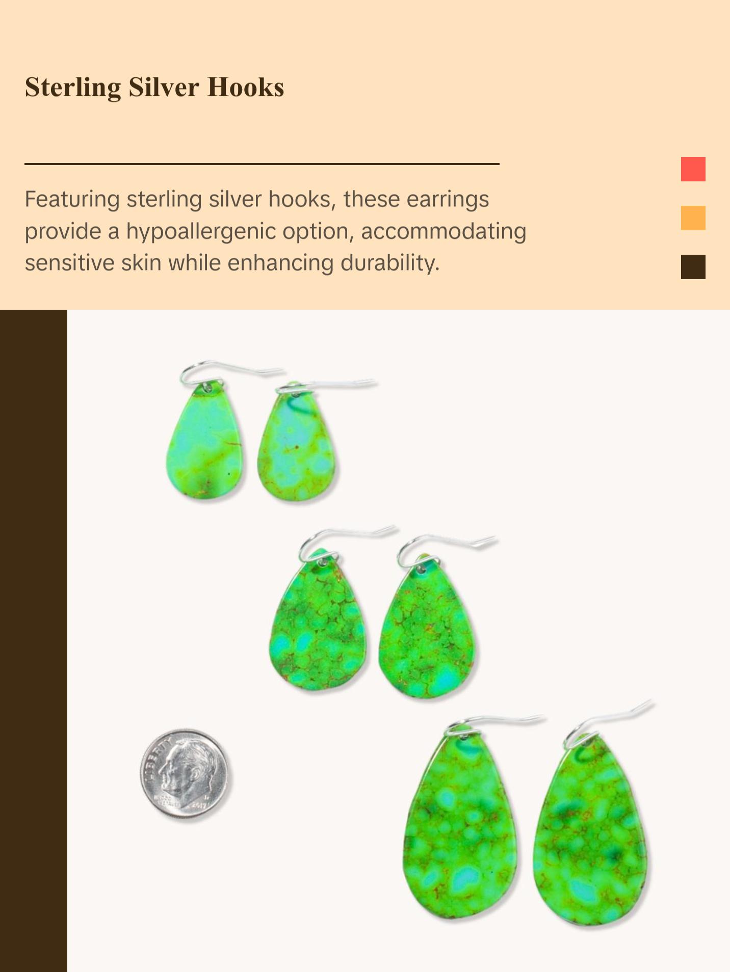 Radiante: Upcycled Sonoran Green Earrings