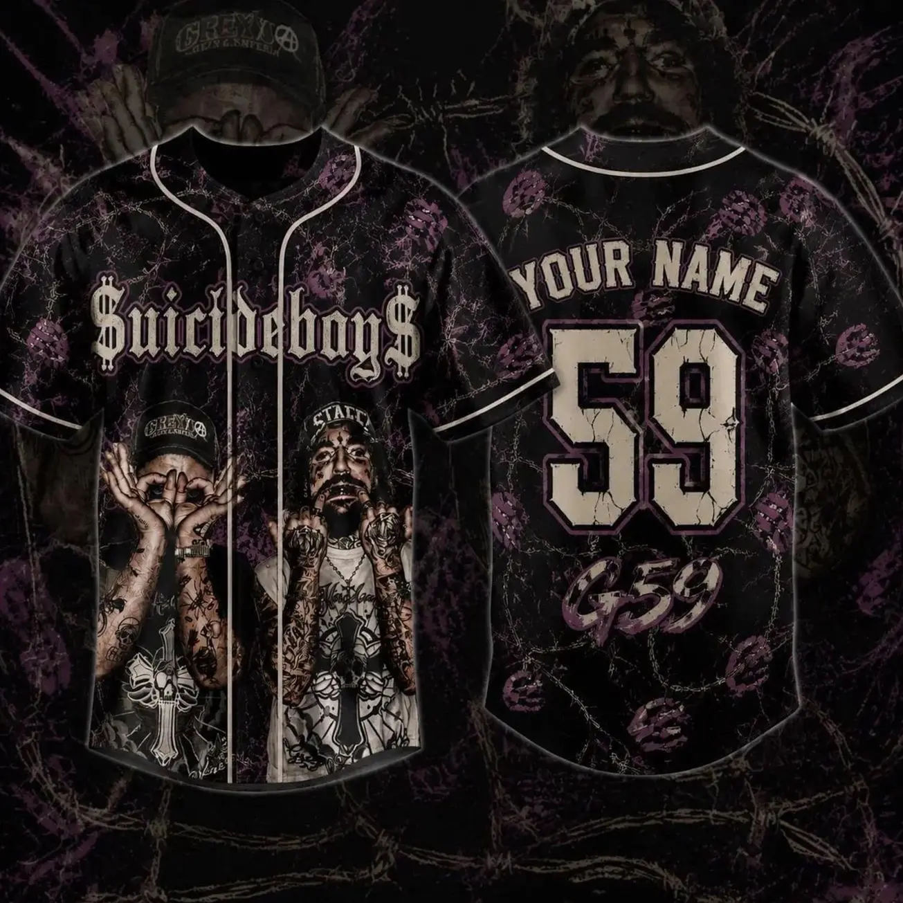 Greyday G59 Baseball Jersey, Greyday Tour 2026 Jersey Shirt, Suicideboy Merch Shirt, Tour 2026 Shirt For Fan MRI