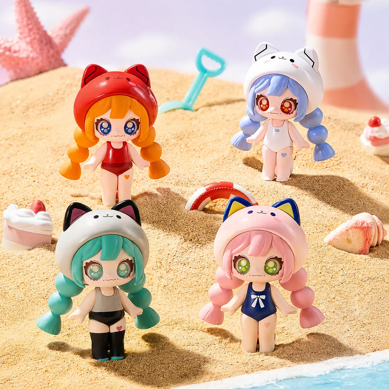 Miniso HOLA Dopamine Cat Series Iconbox Blind Box Figure - Cute Mini Figurines, Adorable Figurines, Blind Bag Collectibles, Miniature Art Toy for Toy Collectors, Fan Gift, Back To School, Whimsical Figurines, Series Figures