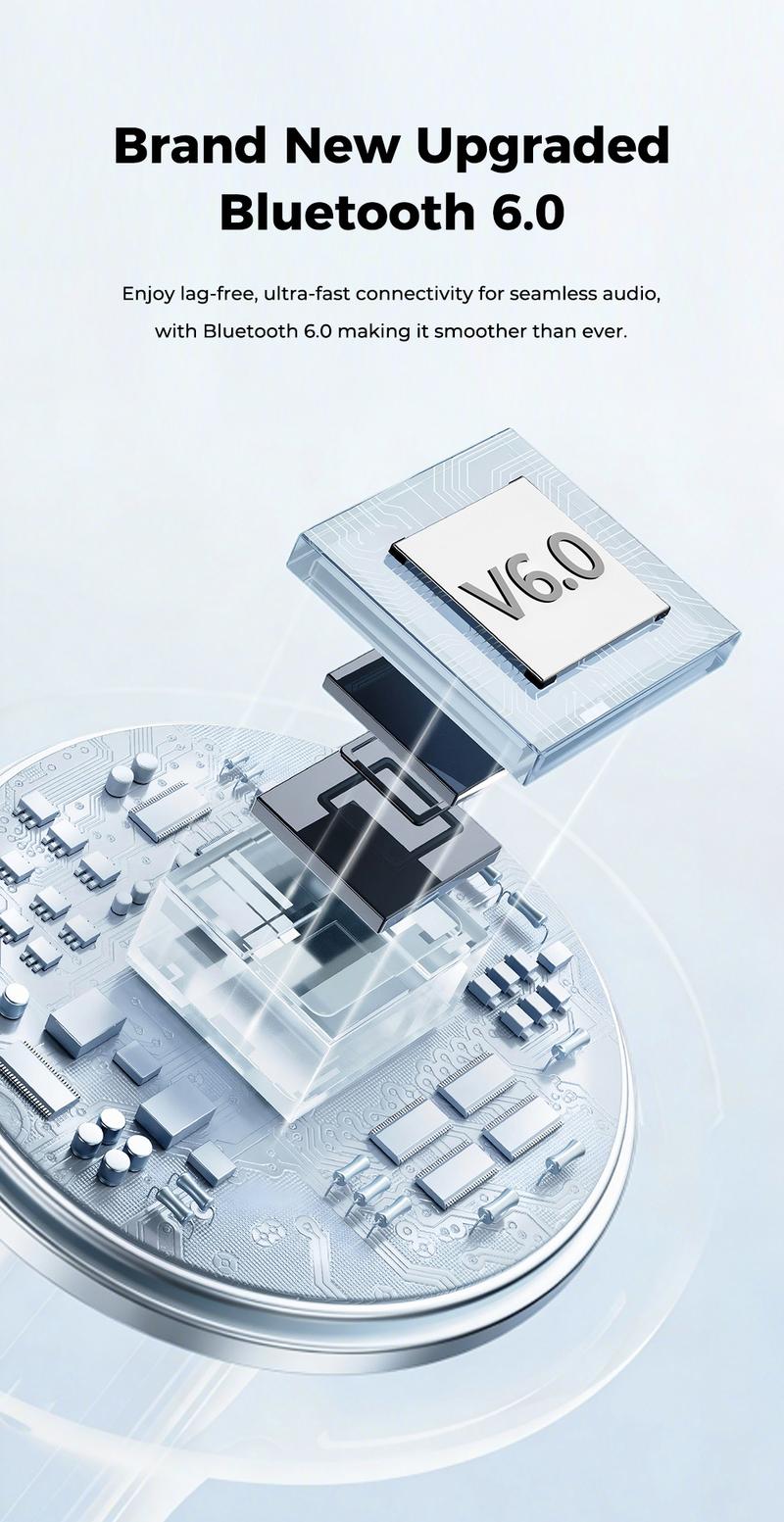 MINISO MS119 TWS True Wireless Earbuds Bluetooth Headphones, Bluetooth 6.0, 30H Long Playtime, IPX5 Water-Resistant, 2 Mics for Clear Calls, Deep Bass Sound Earphones