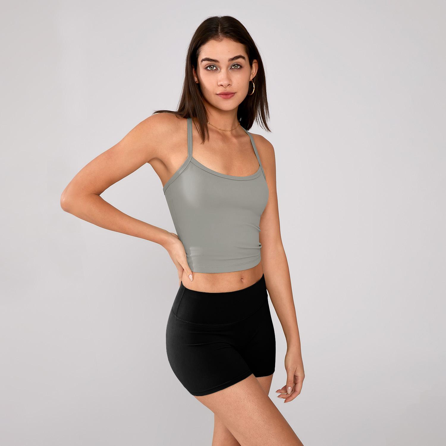 TIMEOFF Women's Strappy Backless Crop Top, Stretchy Form-Fitting Yoga Vest for Fitness and Workout Activewear TIMEOFF Women's Strappy Backless Crop Top, Stretchy Form-Fitting Yoga Vest for Fitness and Workout Activewear